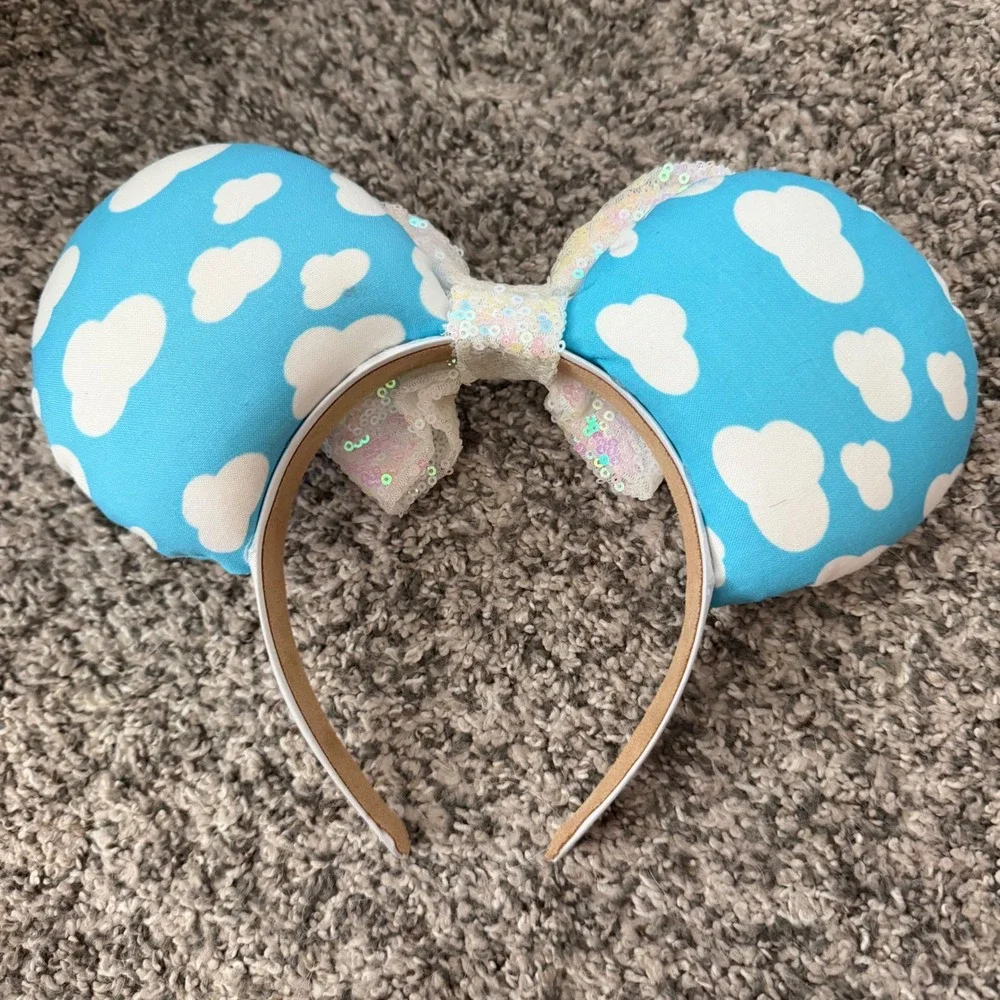 Toy Story Andy Cloud Mouse Ears Sequin Headband Pixar Disney Costume Accessory